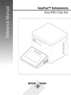 Dieses Referenzhandbuch enthält alle technischen Informationen zur korrekten Verwendung des Easy R40- und Easy Brix-Refraktometers von METTLER TOLEDO.