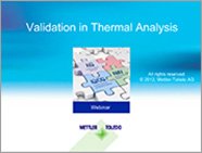 Validation in Thermal Analysis Webinar