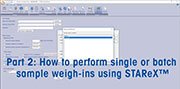 STAReX™ –Procedimento simples de pesagem