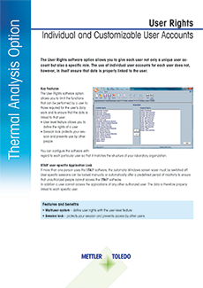 Datasheet: STARe Software Option User Rights
