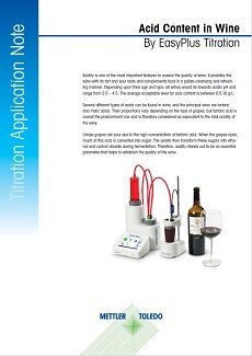 Acid Content in Wine by EasyPlus Titration