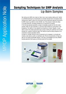 Correct and accurate sample preparation techniques to prepare lip balm samples for slip melting point determination.