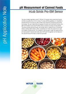 Mesure du pH des aliments en conserve