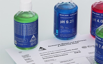 Solución tampón de pH para laboratorio