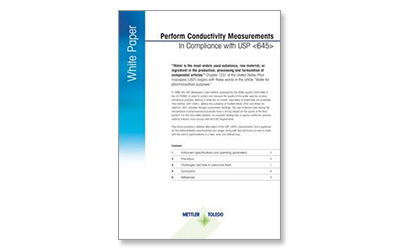 USP 645: 3 kroky k dosažení shody s požadavky na konduktivitu