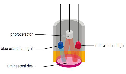 Optische Elektrode für gelösten Sauerstoff