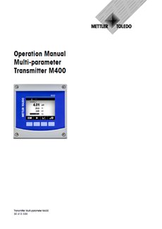 Operação Manual Transmissor M400 Multiparâmetro