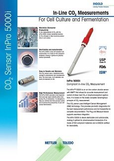 CO2 Sensor InPro 5000 i - Intelligent CO2 Sensor for Fermentation In-line, Fast and Simple