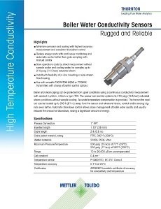 Thornton Boiler Water Conductivity Sensors Data Sheet