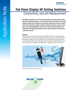 Application note on the role of conductivity and pH sensors in flat panel display HF etching processes.