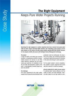 Étude de cas relative aux équipements pour l’eau pure