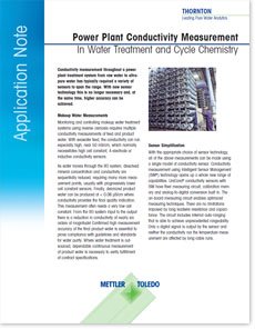 Medir la conductividad en centrales eléctricas En tratamiento de agua y química de ciclo