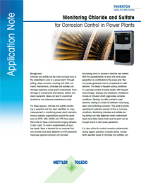 Application Note: Monitoring Chloride and Sulfate for Corrosion Control in Power Plants