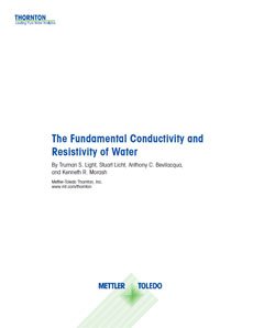 The Fundamental Conductivity and Resistivity of Water