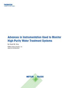 Advances in Instrumentation Used to Monitor High-Purity Water Treatment Systems
