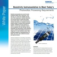 Resistivity Instrumentation to Meet Today‘s Photovoltaic Processing Requirements