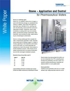Ozone Application and Control for Pharmaceutical Waters