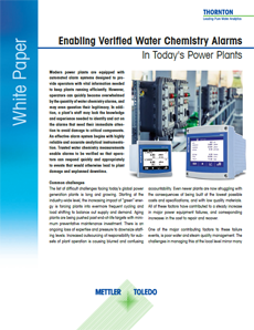 Water chemistry alarms