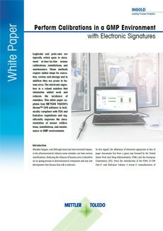 Perform Calibrations in a GMP Environment with Electronic Signatures