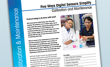 Five Ways Digital Sensors Simplify Calibration and Maintenance