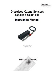 Instruction Manual: Dissolved Ozone Sensors - 358-2X0 & 58 041 XXX