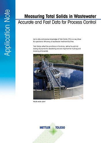 Determine total solids in the wastewater treatment process