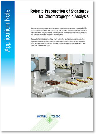Preparación robótica de estándares para análisis cromatográficos