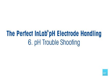 Manipulace s pH elektrodou – odstraňování závad