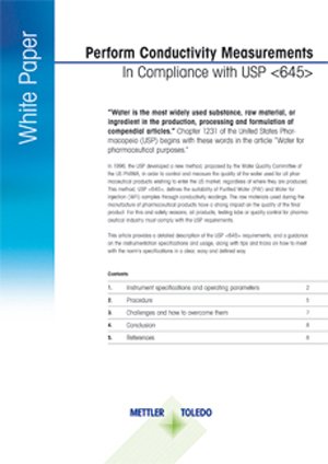 USP 645 sobre la conductividad