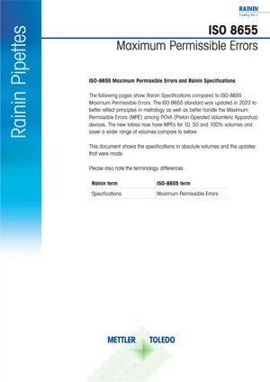 ISO 8655 移液器