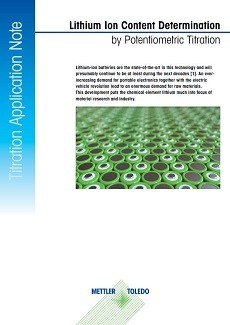 Lithium Ion Content Determination by Potentiometric Titration