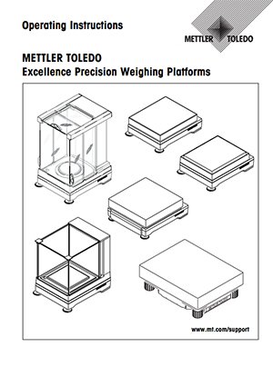 Operating Instructions: Excellence Precision Weighing Platforms