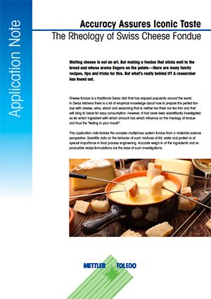 Reología de la fondue de queso suizo: formulaciones exactas