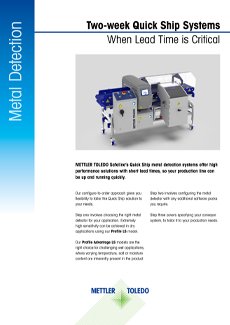 Brochure om Quick Ship-metaldetekteringssystemerne | Gratis download