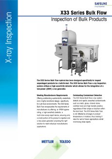 Техническое описание системы серии X33 Bulk Flow для контроля нерасфасованных продуктов