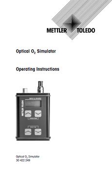 Operating Instructions: Optical O₂ Simulator