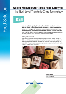 Fiasco Gelato selects an X33 x-ray inspection system