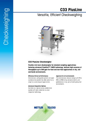 C33 PlusLine Checkweigher | PDF Datasheet Download