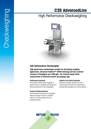 C35 AdvancedLine Checkweigher | PDF Datasheet Download