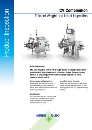 Checkweigher and Vision Combination System | PDF Datasheet