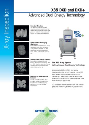 X35 DXD 및 DXD+ 듀얼 에너지 X-ray 검사 시스템 | 데이터시트