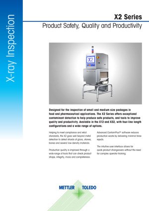 Podatkovni list za sistem za rentgensko pregledovanje serije X2 | Prenos dokumenta PDF