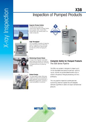 Ficha técnica del sistema de inspección por rayos X X38 | Descarga en PDF